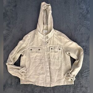 Nicole miller NY cream and tan jacket